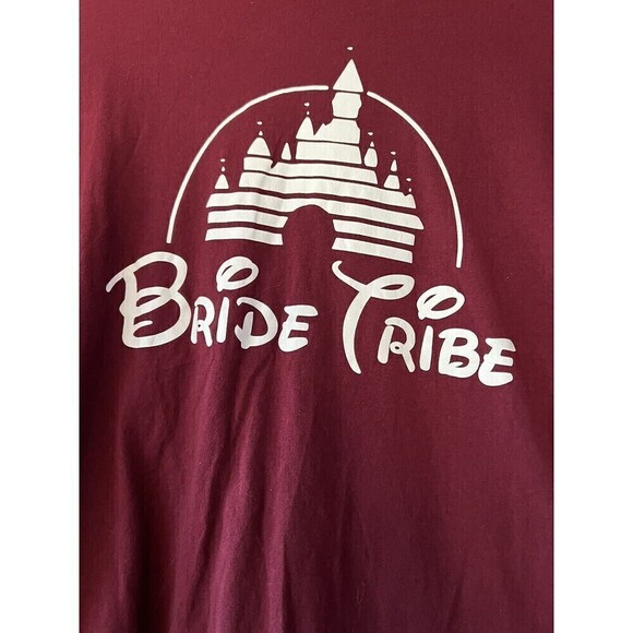 Disney World Bride Tribe Mickey Mouse T-shirt Red Size Medium Women's - Picture 2 of 6